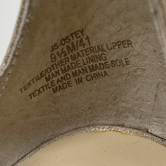 Jessica Simpson Ostey Heeled Sandals Womens Size 9.5 Champagne Rhinestone NEW - Picture 10 of 15